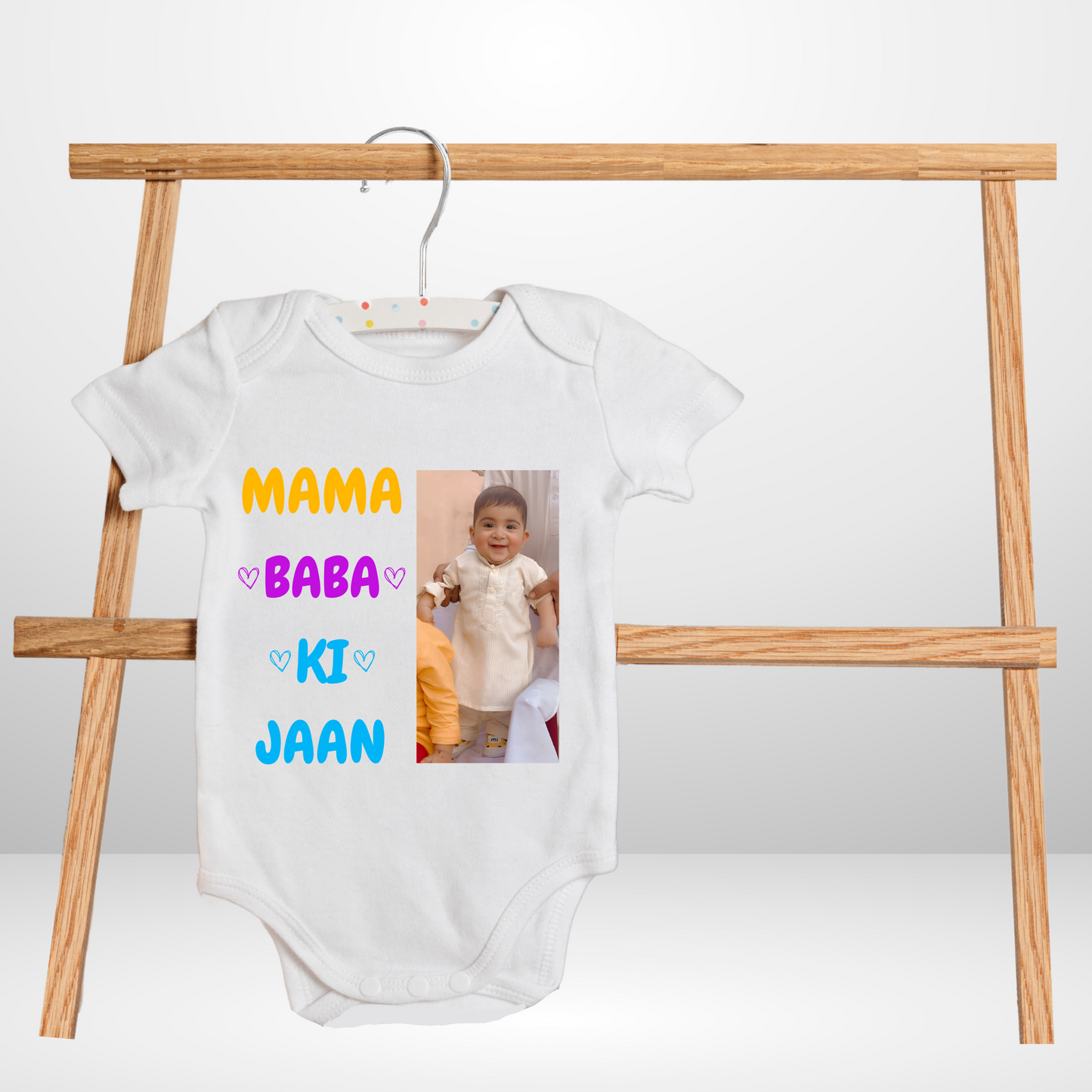 Customize Baby Picture Name Mama baba ki Jaan Romper