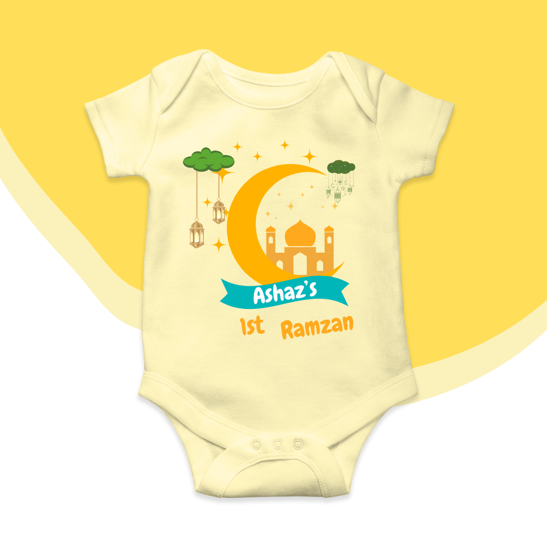 Customized Name's 1st Ramadan Moon Mosque | Ramadan Romper