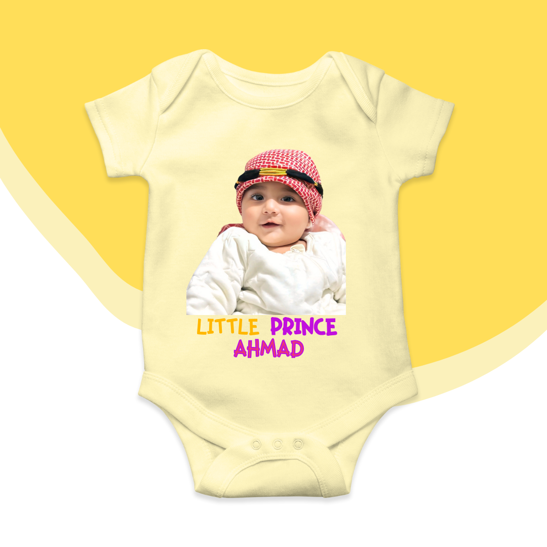 Custom name and picture baby romper