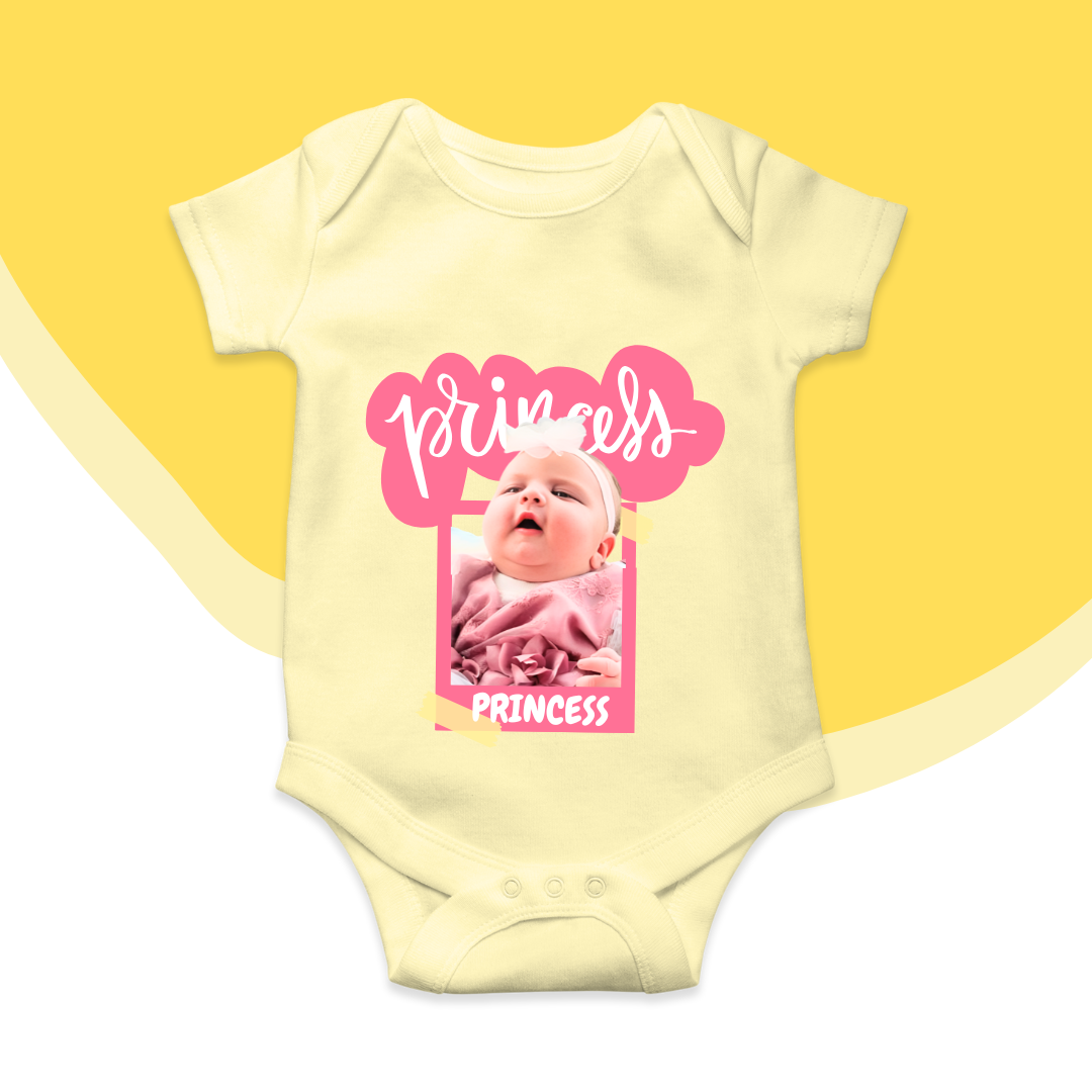 Customize Princess Picture and Name Baby Romper