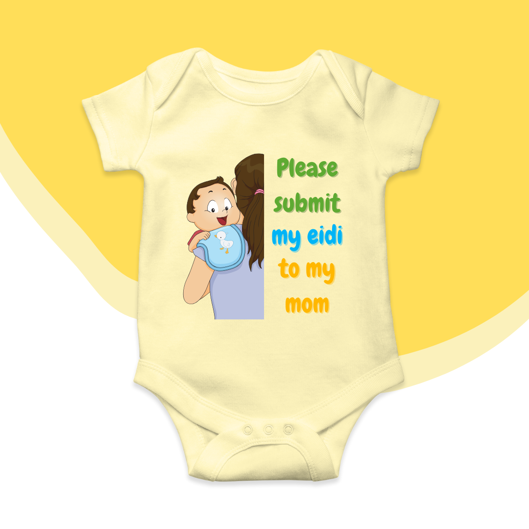 Comic Submit My Eidi Romper | Eid Romper