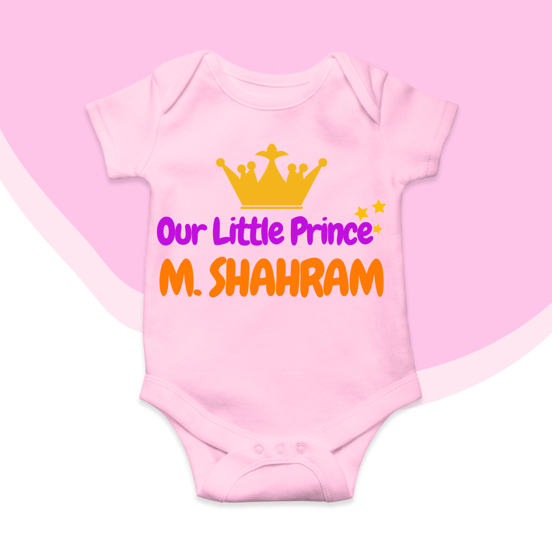 Custom Name Cute Little Prince| 0-18 month size 4 Colors