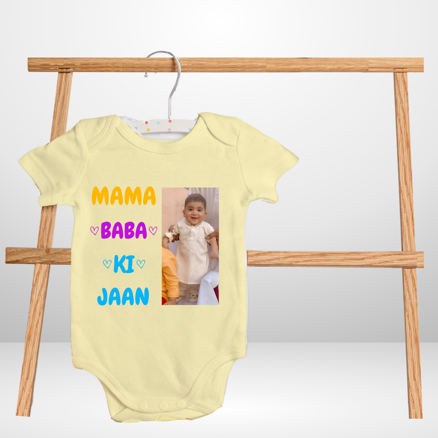 Customize Baby Picture Name Mama baba ki Jaan Romper