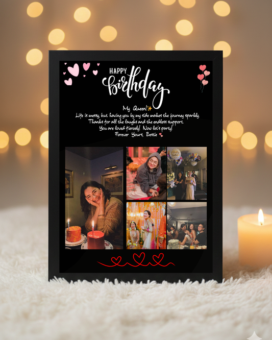 Customize Best Friend Birthday frame | Black frame