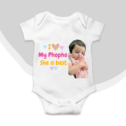 I love Phupho/Khala Customize baby Picture romper
