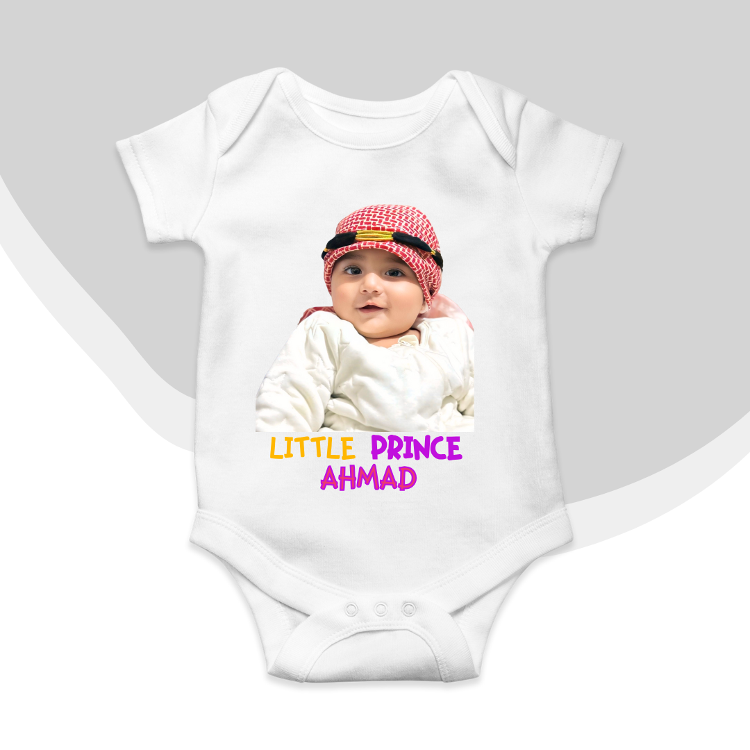 Custom name and picture baby romper
