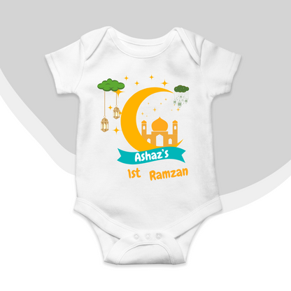 Customized Name's 1st Ramadan Moon Mosque | Ramadan Romper