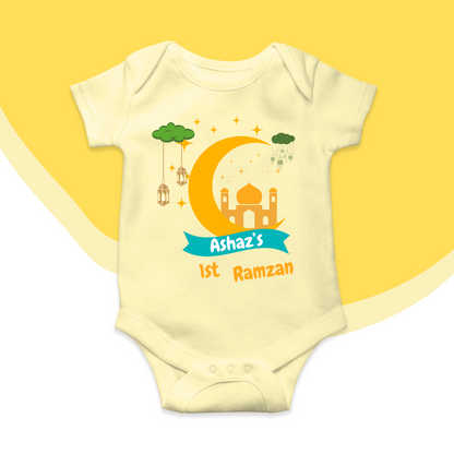 Customized Name's 1st Ramadan Moon Mosque | Ramadan Romper