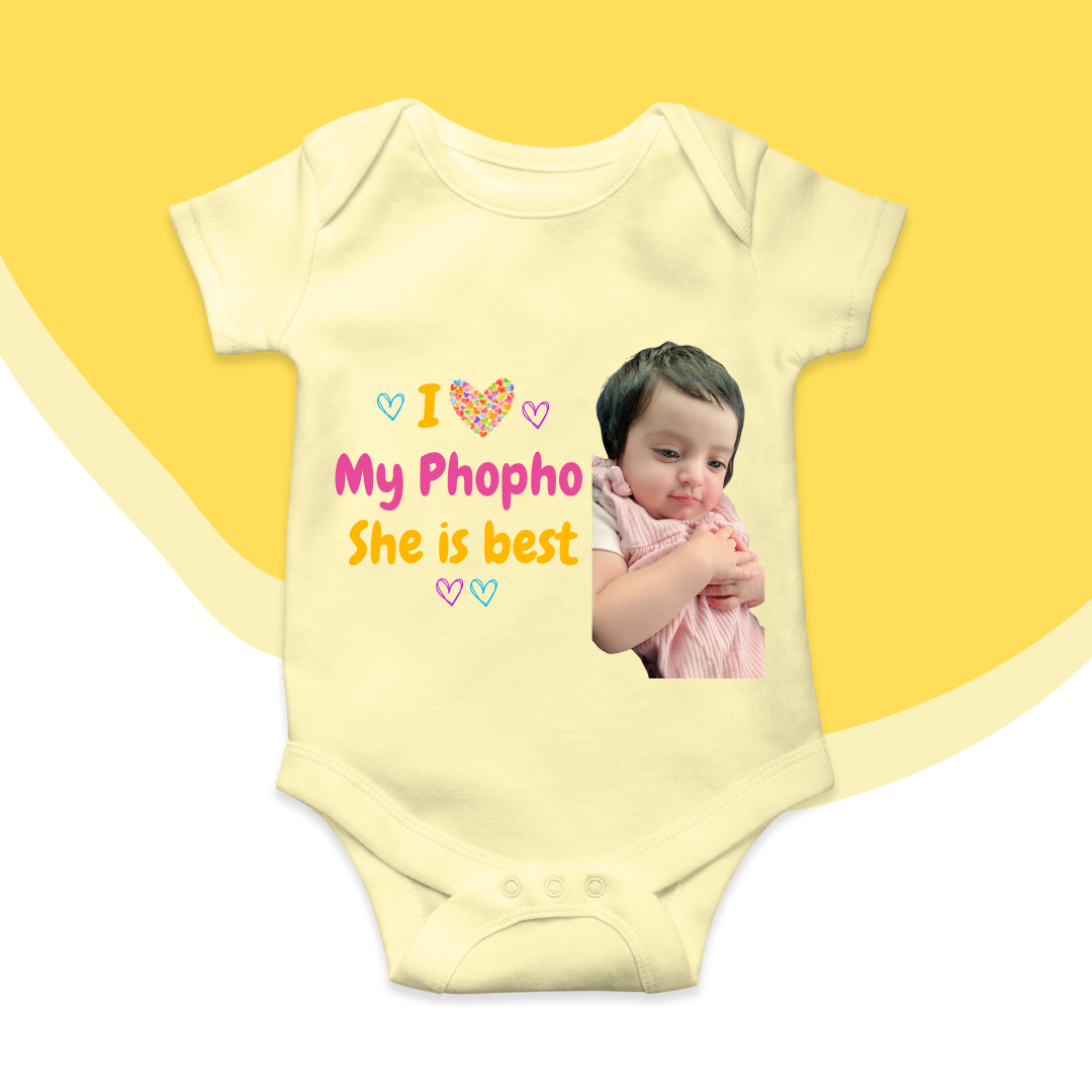 I love Phupho/Khala Customize baby Picture romper