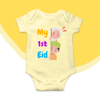 Customized Name 1st Eid Peeking 2 Kids | Eid Romper