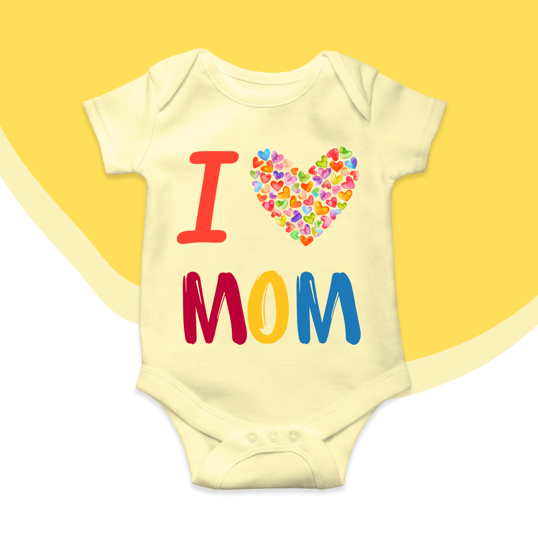 I love my Mom cute Baby romper| 0-18 month size 4 Colors