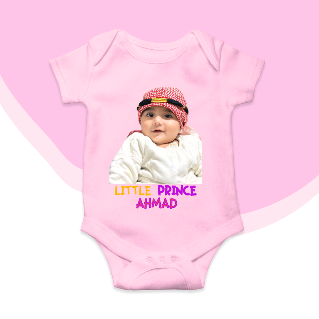 Custom name and picture baby romper