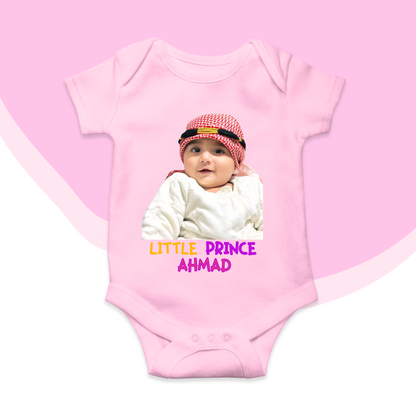 Custom name and picture baby romper