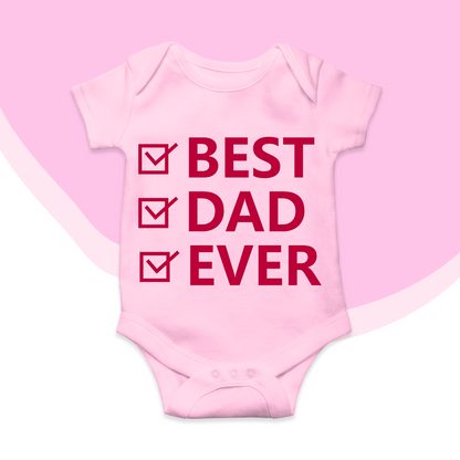 Best Dad Ever Checkbox Baby Romper