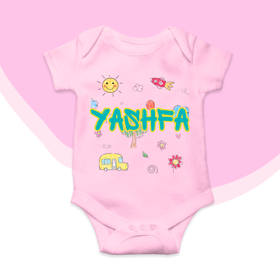 Custom Name Baby Romper 2025| New Born-18 Months
