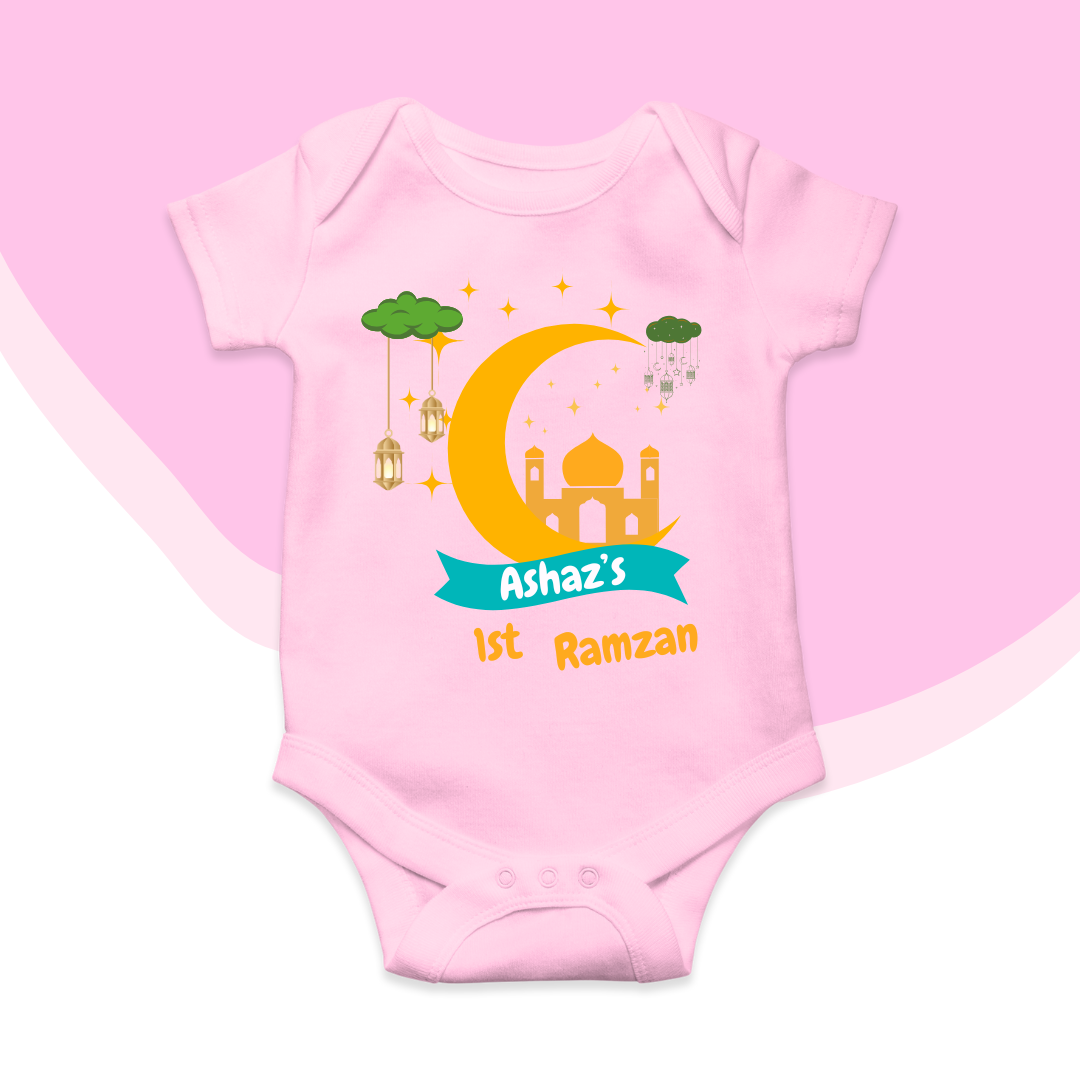 Customized Name's 1st Ramadan Moon Mosque | Ramadan Romper