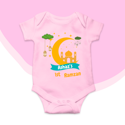 Customized Name's 1st Ramadan Moon Mosque | Ramadan Romper