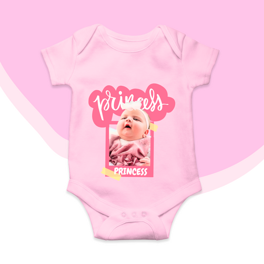Customize Princess Picture and Name Baby Romper