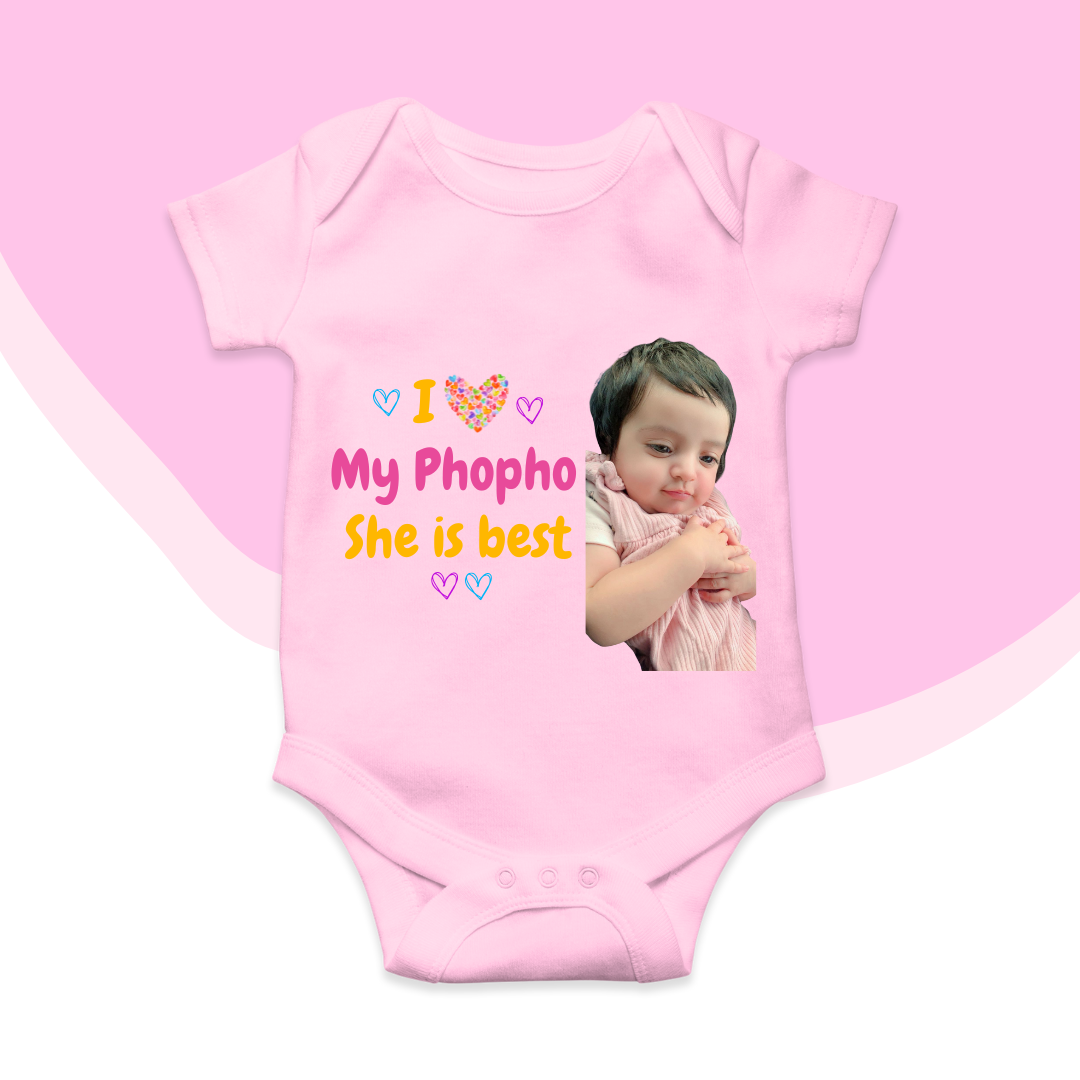 I love Phupho/Khala Customize baby Picture romper