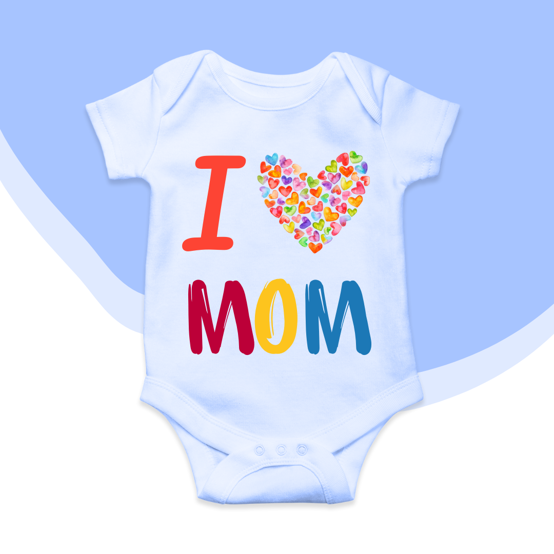 I love my Mom cute Baby romper| 0-18 month size 4 Colors