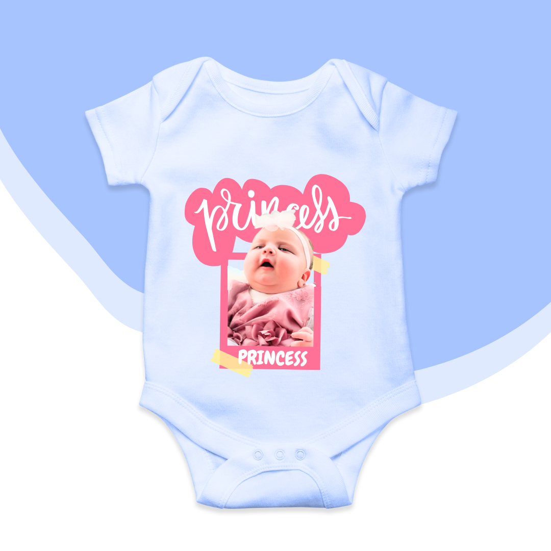 Customize Princess Picture and Name Baby Romper