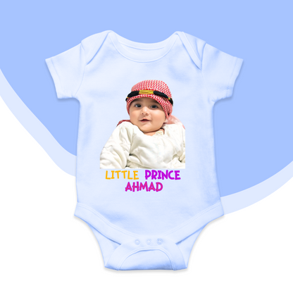 Custom name and picture baby romper