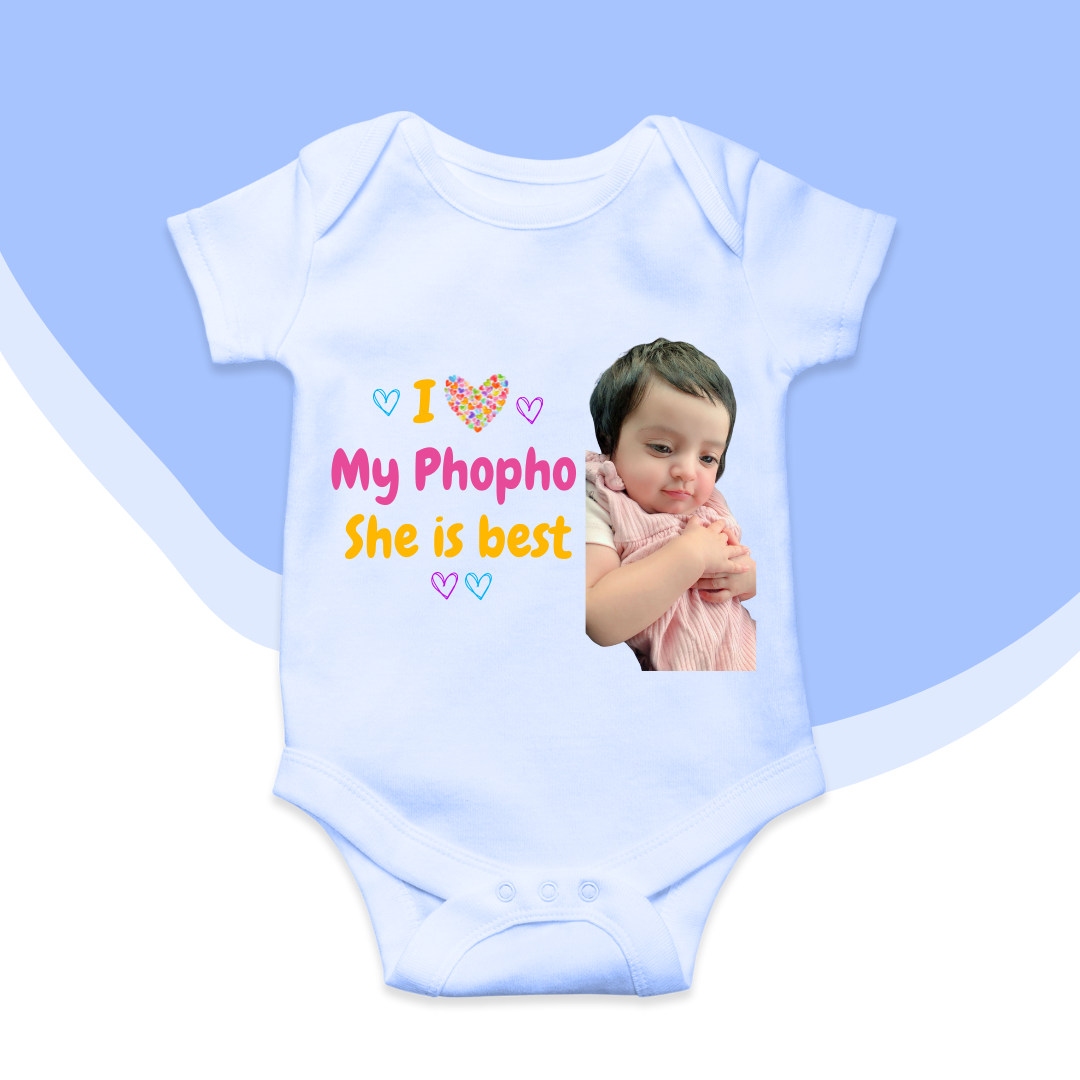 I love Phupho/Khala Customize baby Picture romper