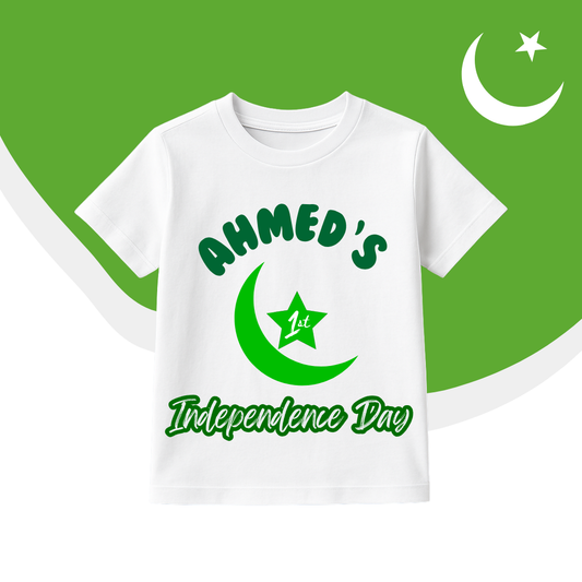 Customize 1st Independence day Moon Star Shirt | Azadi Shirt