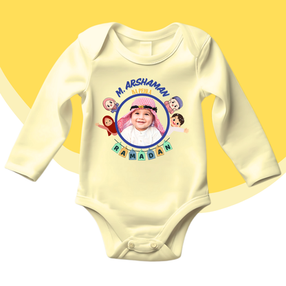Customize Picture 1st Ramzan Flags Peeking Baby | Ramdan Rompers