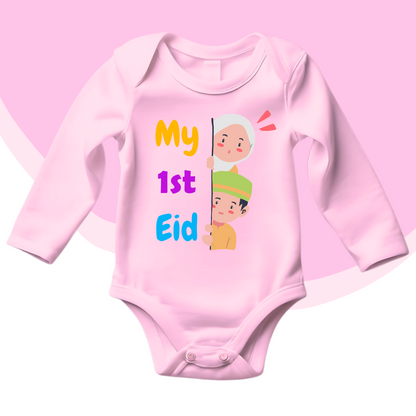 Customized Name 1st Eid Peeking 2 Kids | Eid Romper