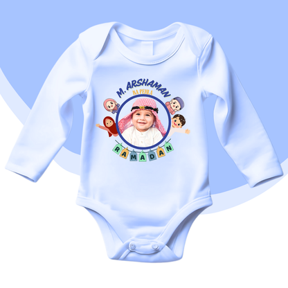 Customize Picture 1st Ramzan Flags Peeking Baby | Ramdan Rompers