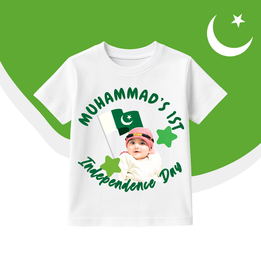 Custom Name with Picture Baby Shirt round | Azadi Shirt